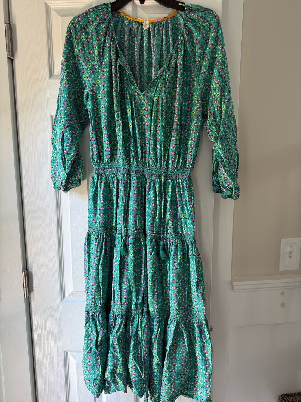 Matilda Jane Age of Aquarius Dress Women's Size Medium Green EC1